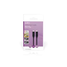 Nedis USB-C kabel 60 W 2 m / Kabel USB / USB 3.2 Gen 1 / USB-C – USB-C / 5 Gbps (CCGB64700BK20)