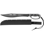 STREND PRO 236260 Mačeta s pilkou, pogumovaná rukojeť s ochranou, 61cm, pouzdro Tactical