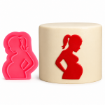 Dortisimo Silikonová forma Cesil přikládací Těhotná žena 2 x 8,5 cm