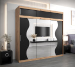 Šatní skříň Abi Mr s nástavcem Dveře: Bílá, Rozměr: 150 cm, Korpus: Dub sonoma