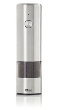 AdHoc i.Mill nerez/akryl / Mlýnek na sůl a pepř / USB-C / keramický mechanismus CeraCut® / výška 17 cm