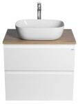 AQUALINE - ALTAIR skříňka s deskou 68 cm, bílá/dub emporio AI270-02