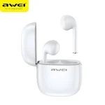 Awei T28 bílá / Bezdrátová sluchátka / TWS / Bluetooth 5.0 / IPX4 / dobíjecí pouzdro (T26)