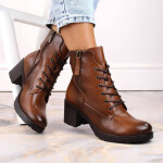 Boty na jehlovém podpatku a platformě Potocki WOL177B camel 38