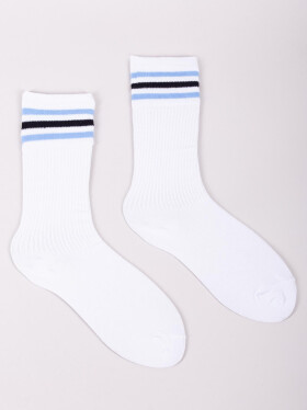 Yoclub Pánské ponožky Basic Colours 3-Pack SKA-0130U-0100 White