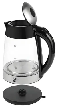 Lafe Lumi černá / Rychlovarná konvice / 2200W / 1,7 l / sklo / RGB podsvícení (LAFCZA46806)