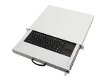 Equip 19" šedý šuplík na klávesnici s touchpadem / DE layout / uzamykatelný / 1,8 m kabel (261612)
