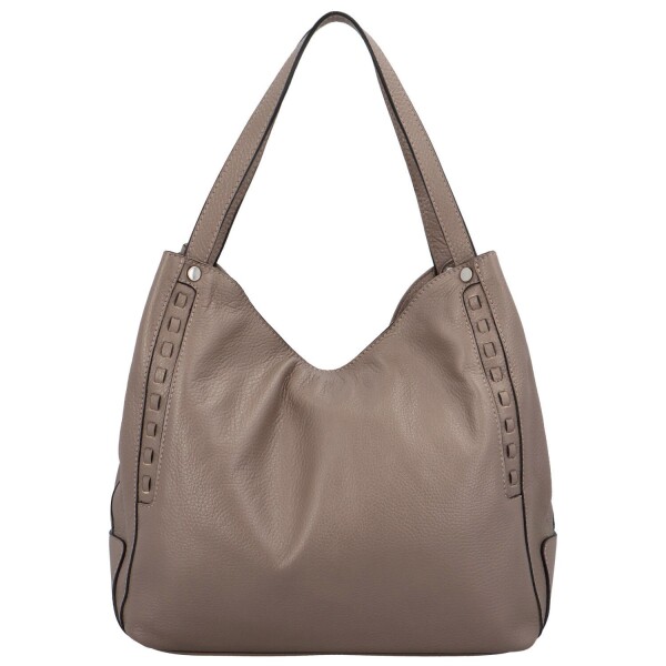 Trendy kožená dámská kabelka Bianca, taupe