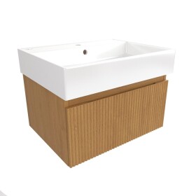 Koupelnová skříňka s umyvadlem SAT Evolution 58x30x44,5 cm dub medový mat SATEVO60DMU2 SATEVO60DMU2