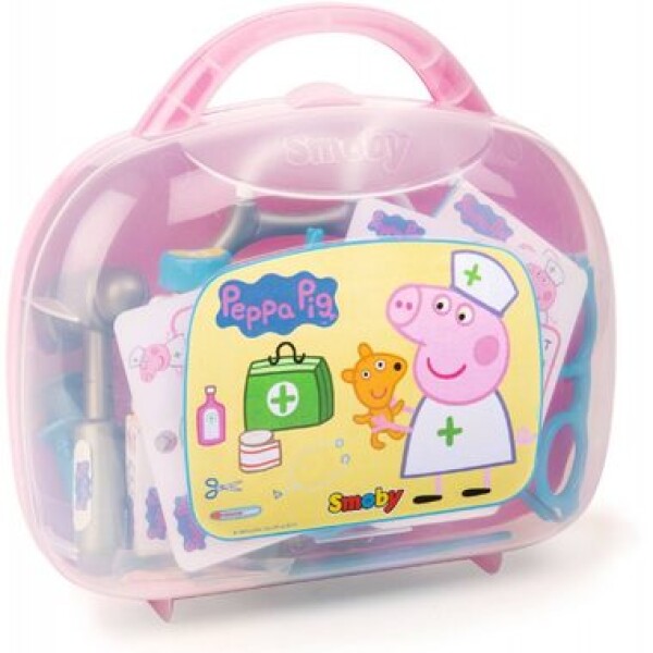 Lékařský kufřík Peppa Pig Smoby s 25 doplňky