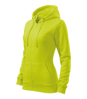 Trendy Zipper mikina dámská limetková XL