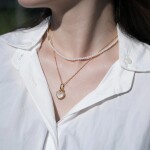 ELENYS Reverso – pozlacený náhrdelník 18K žluté zlato Délka: 39+5 cm / max. 44 cm