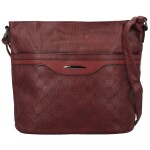 Módní dámská koženková crossbody kabelka Blandina new, vínová