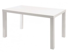 Jídelní stůl Leo, 140x80 cm, bílý lesk