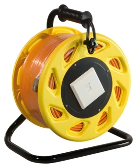 LogiLink kabelová cívka Cat7A S/FTP 90m oranžová / Kabelová cívka / RJ45 / 1200 MHz / PoE+ / LSZH (CQ5090S)