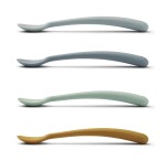 LIEWOOD Silikonová lžička pro děti Blue multi mix B, modrá barva, oranžová barva