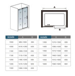 H K - Posuvné sprchové dveře DIAMOND 152- 155x195 L/P varianta SE-DIAMOND155SET