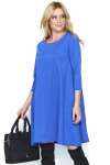 Dámské šaty na denní nošení ve střihu středně dlouhé modré Modrá Makadamia Modrá