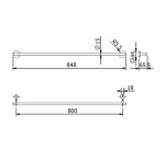 KLUDI - Vela S Držák ručníku, délka 85 cm, chrom 2596105