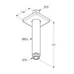 KLUDI - A-Qa Sprchové rameno stropní, 15 cm, bílá 6653591-00