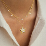 ELENYS Make a Wish – pozlacený náhrdelník 18K žluté zlato Délka: 42+5 cm / max. 47 cm