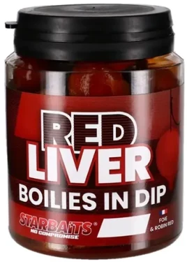 Starbaits Boilies in Dip Red Liver 150g 24mm (62739)