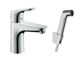 Hansgrohe Focus E2 - Umyvadlová baterie 100 | s ruční sprchou Bidette chrom (31927000)