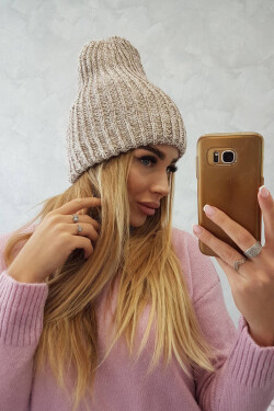 Dámská čepice Delia K260 light beige UNI