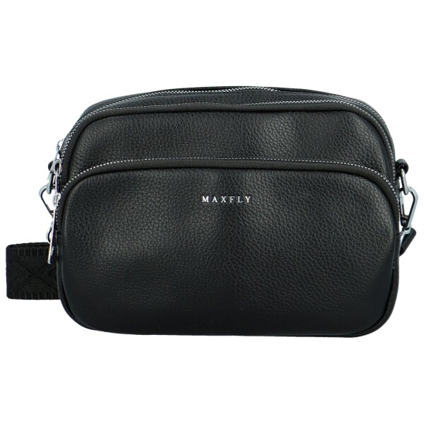Trendy dámská koženková crossbody kabelka Rory, černá