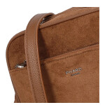 Semišová dámská crossbody kabelka Daniela, hnědá