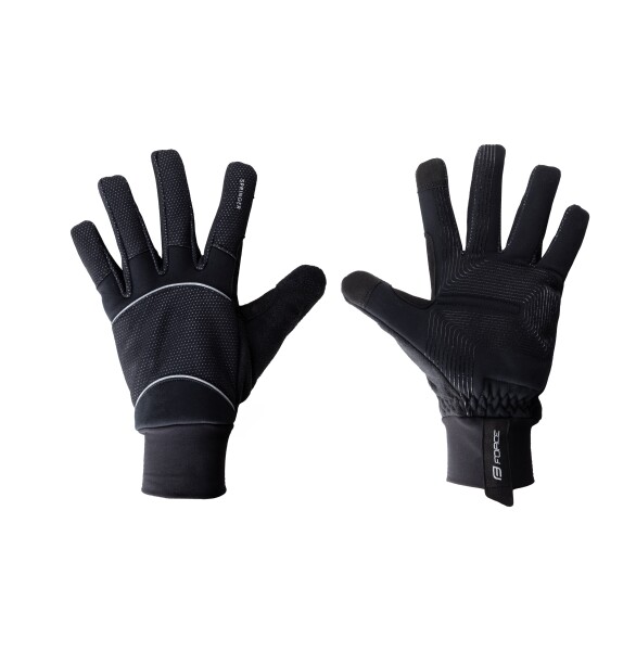 Rukavice FORCE SPRINGER, černé, velikost L (Barva černá)