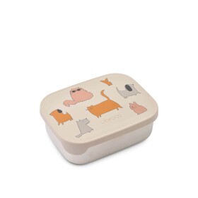 LIEWOOD Svačinový box Arthur Cats and Dogs 900 ml, multi barva, kov
