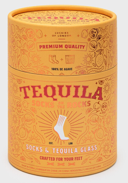 Dárkový set Socks on the Rocks: Tequila (ponožky, sklenice)