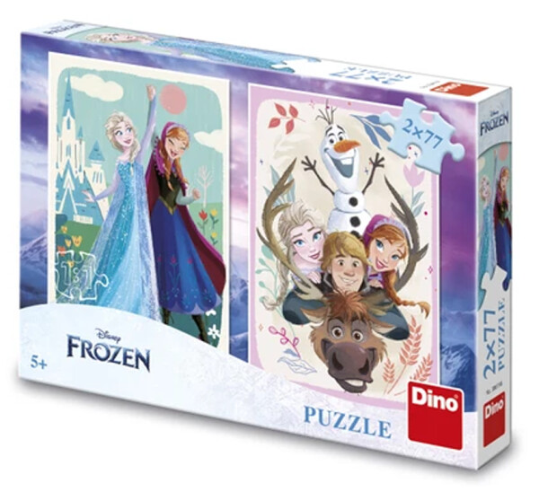 Puzzle 2x77 Frozen Anna Elsa