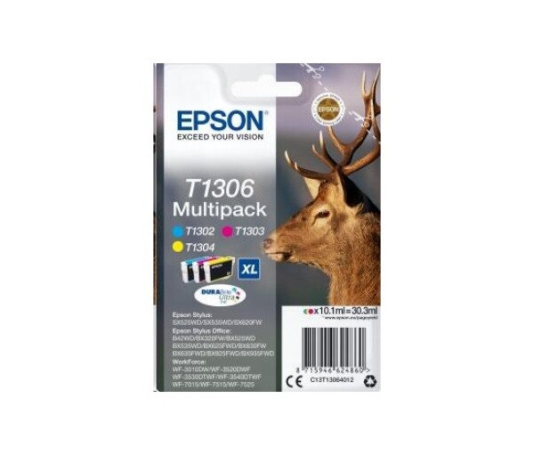 EPSON ink Multipack 3-colours "Jelen" T1306 DURABrite Ultra Ink EDF_1091241