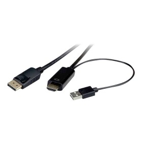 Roline HDMI / DisplayPort / USB kabel Konektor DisplayPort, Zástrčka HDMI-A, USB-A zástrčka 3.00 m černá 11.04.5993 stíněný HDMI kabel