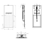 Mereo Sprchová sada s podomítkovou baterií - 3 cestná - oválný kryt CB60157TB4