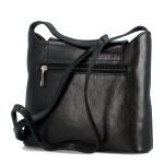 Luxusní dámská kožená crossbody kabelka Feebe, černá