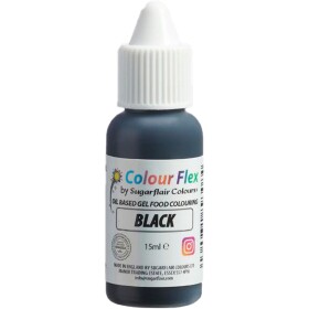 Sugarflair Colourflex univerzální tekutá barva Black 15ml