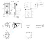 GROHE - Rapid SL Set předstěnové instalace, klozet Alpha se sedátkem, tlačítko Skate Cosmopolitan, chrom 38528SET-KR