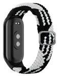 Beline Textile černo-bílá / Řemínek pro Xiaomi Mi Band 8/9/10 / textilní