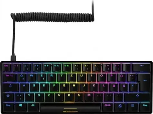 Sharkoon SKILLER SGK50 S4 černá / herní klávesnice / mechanická / drátová / RGB / Kailh Brown spinač / DE (4044951033768)