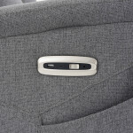 Polohovací křeslo, elektrické zabudované ovládání, šedá, látka, TV-929 GREY2