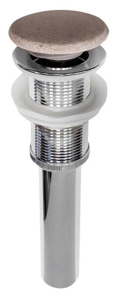 SAPHO - Umyvadlová výpust 5/4", click-clack, betonová zátka, bílý pískovec NDBH7000