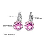 Náušnice Swarovski Elements Bernadette Rose, Růžová