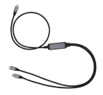 C-TECH USB-C Power Splitter černá / Rozdvojka napájení / PD 100W / 0,7 m + 2× 0,5 m (CB-USB-PDPS-1B)