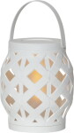 STAR TRADING LED lucerna Flame White 16 cm, bílá barva, plast