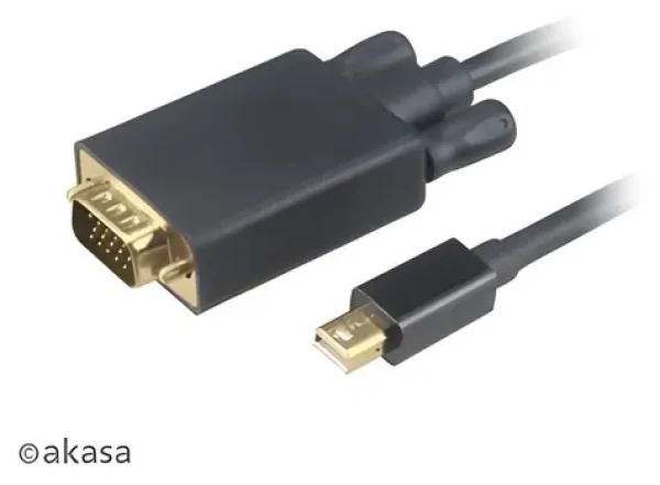 AKASA AK-CBDP17-18BK černá / Redukce mini DisplayPort na VGA / 1,8 m (AK-CBDP17-18BK)