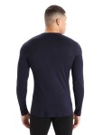 Pánské merino triko dlouhý rukáv ICEBREAKER Mens 200 Oasis LS Crewe, Midnight Navy velikost: M
