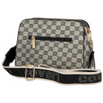 Stylová dámská koženková crossbody Maria, černobílá